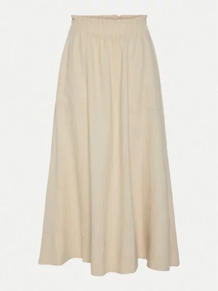 YAS Maxi suknja Flaxy bež