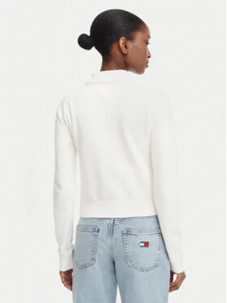 Tommy Jeans Pulover mornarsko plava / svijetlo crvena bijela