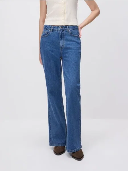 Reserved Джинси прямі з вишивкою indigo jeans 