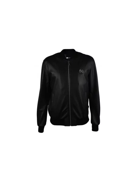 Kurtka skórzana Philipp Plein czarna