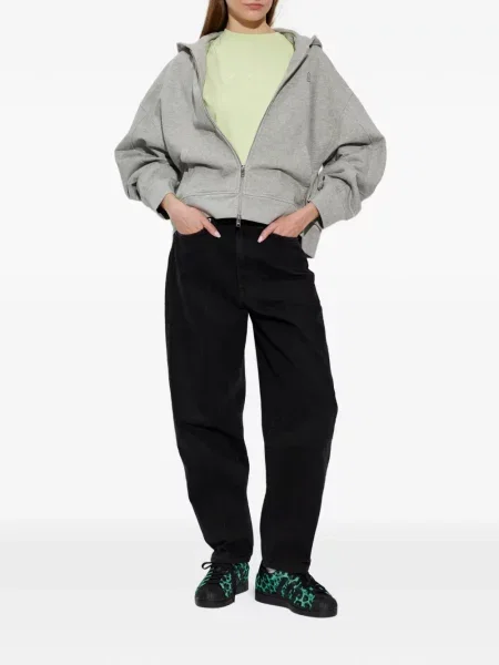 Tricou Ganni cu broderie verde