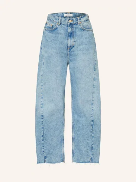 Sandro Jeansy Typu Barrel blau niebieskie
