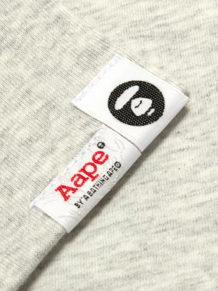 Lung tricou Aape By A Bathing Ape cu imagine gri