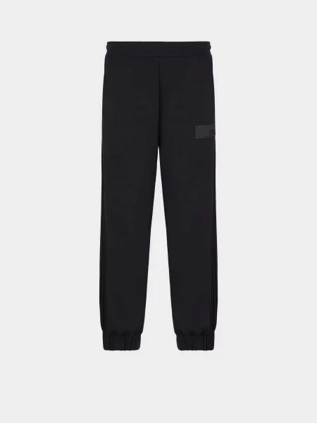 Штани спортивні поліестер/модал чорний