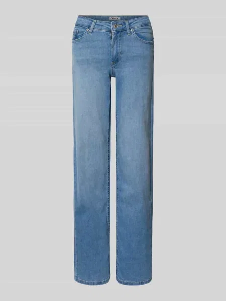 Jeansy o kroju straight fit z mieszanki bawełny ekologicznej model ‘BLUSH’ Only niebieskie