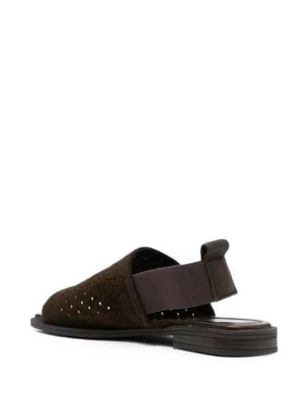 Sandale Sergio Moretti Firenze din piele de căprioară slingback maro