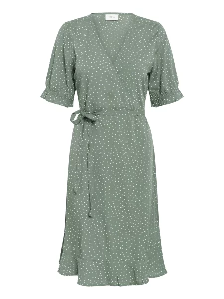 Cream Šaty Tiah khaki bílá