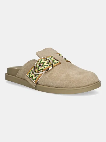 Papuci Blauer din piele bej