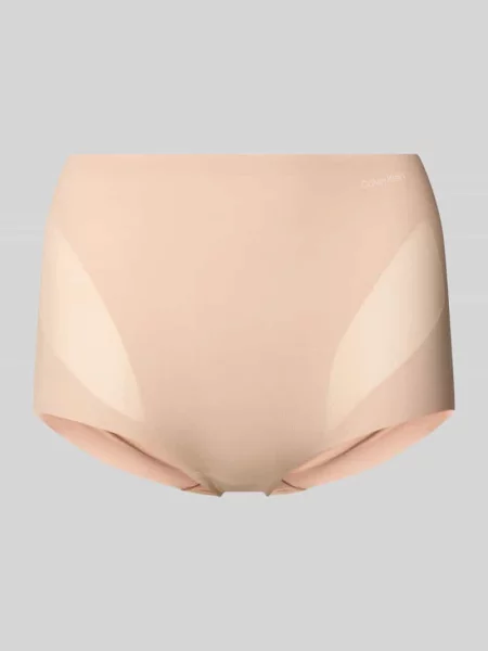 Figi z nadrukiem z logo Calvin Klein beżowe