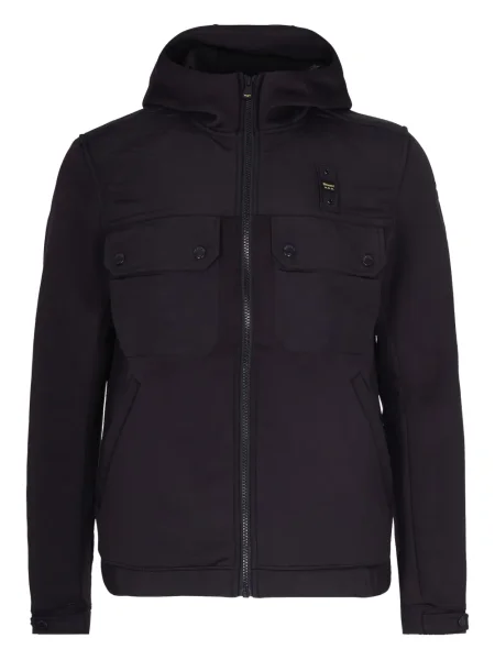 Kabát Blauer s kapucí černý