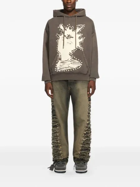 Șnur de strângere hanorac cu glugă Off-white cu imagine alb