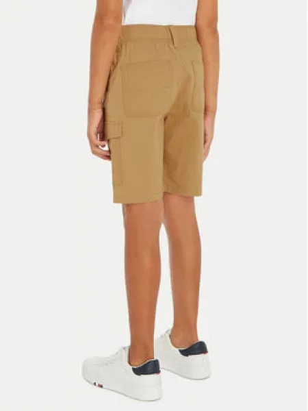 Tommy Hilfiger Medžiaginiai šortai Straight Fit smėlio