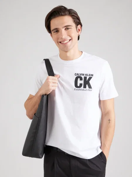 Calvin Klein Tricou / alb negru