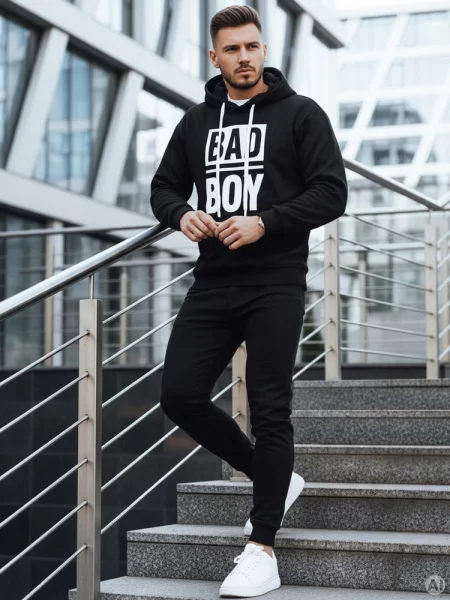Bluza z kapturem Dstreet czarna