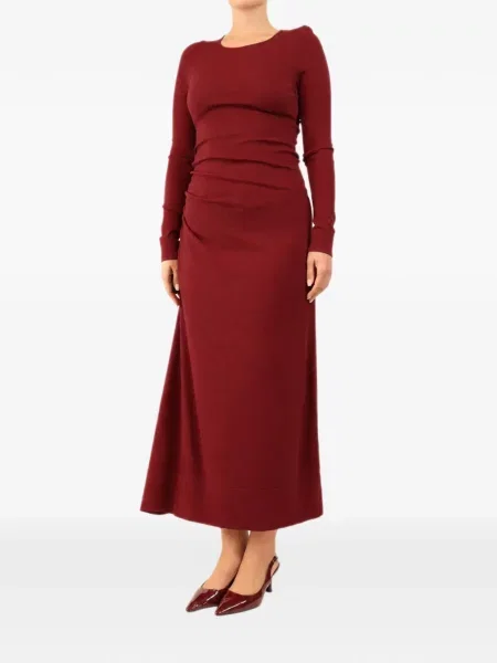 Rochie midi Altuzarra cu volane roșu