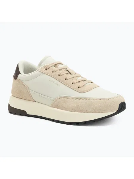 Pantofi pentru bărbați Calvin Klein low-top cu șireturi silver moss/vaporous white/bordeaux alb