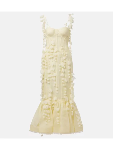 Rochie midi Zimmermann de in până la genunchi de costum galben