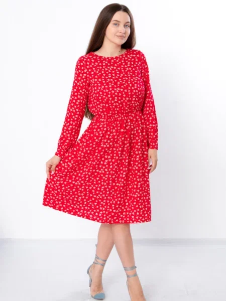 Носи своє Сукня міді Бавовна/поліестер червоний