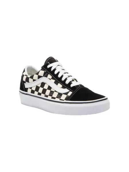 VANS Rövid szárú sportcipők Old Skool fekete / fehér / természetes fehér szürke