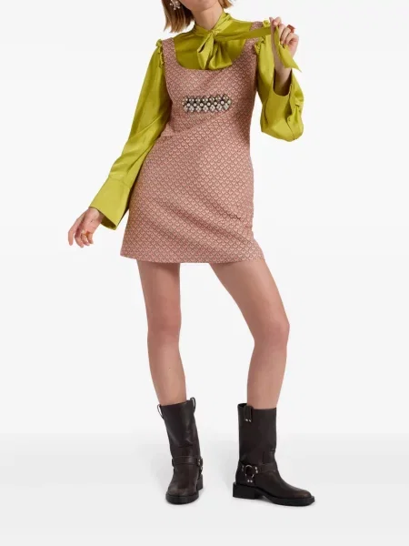 Kostiumas mini mini suknelė La Doublej rožinė