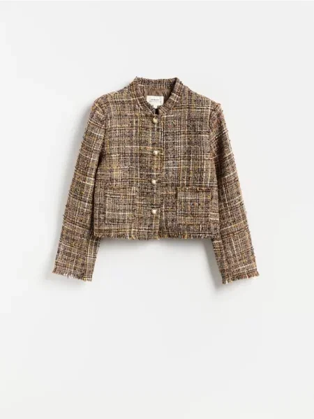 Reserved Geacă tweed multicolor