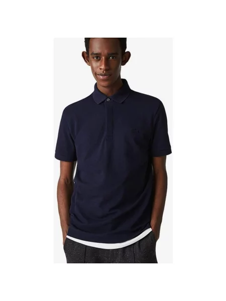Polo Lacoste Paris Regular Fit z krótkim rękawem w kolorze granatowym XS niebieska