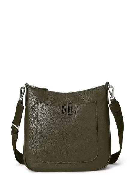 Кожена чанта Lauren Ralph Lauren черно