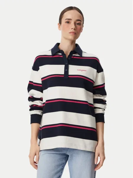 Tommy Jeans Tričko námornícka modrá / ružová biela