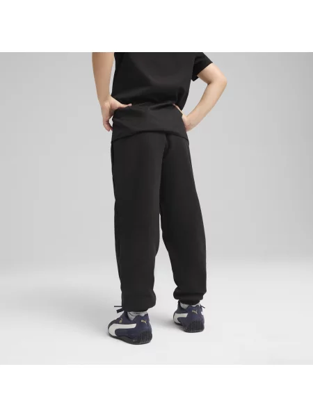 PUMA Dziecięce polarowe spodnie dresowe ESS z logo No. 1 Odzież czarny