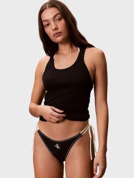 Трусы Calvin Klein на завязках черные