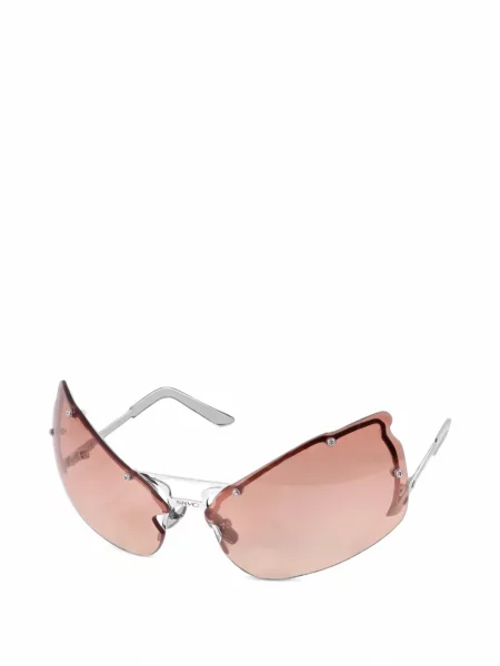 Ochelari de soare Srvc Studio cu imprimeu geometric maro