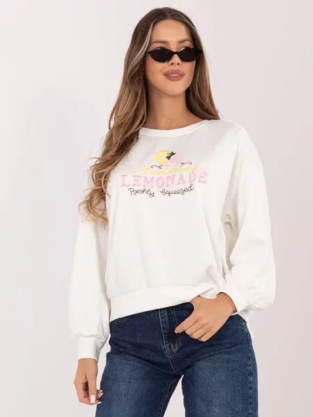 Bluză Rue Paris cu inscripții alb