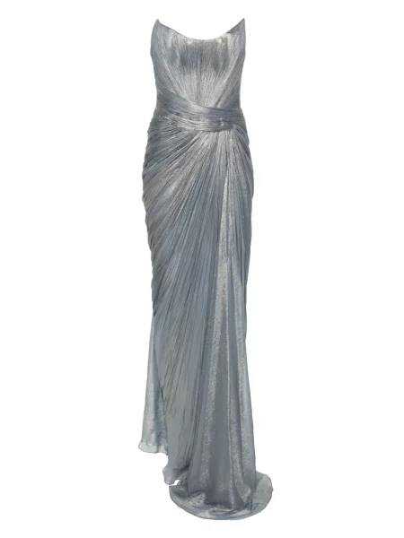 Rochie maxi Iris Serban de costum albastru