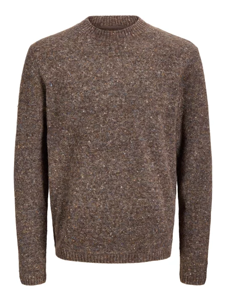 JACK & JONES Pulover JJENIEL amestecat maro