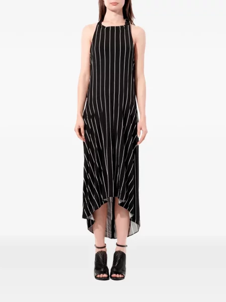 Prugasta haljina Balenciaga crna