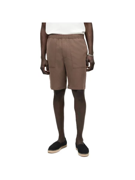 Pantaloni scurți Calvin Klein din modal maro