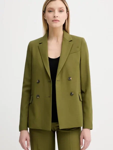 PS Paul Smith geacă de lână cu doua rânduri de uni verde