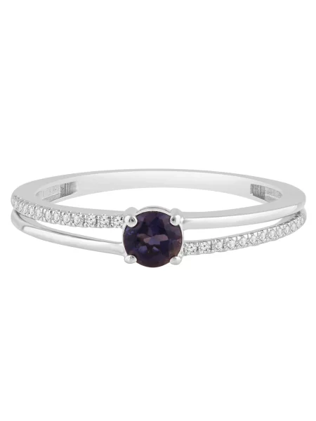 Diamant Exquis Prsteň Ring aus Weißgold mit Diamant strieborná