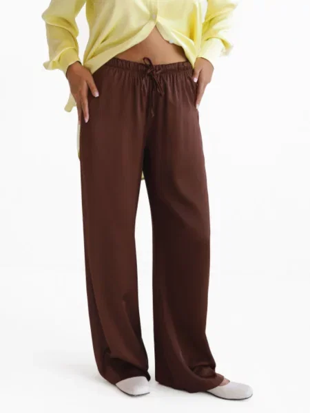 Сатинові Штани палаццо Lilove коричневий