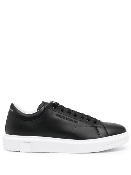 Sneakerși Armani Exchange din piele negru