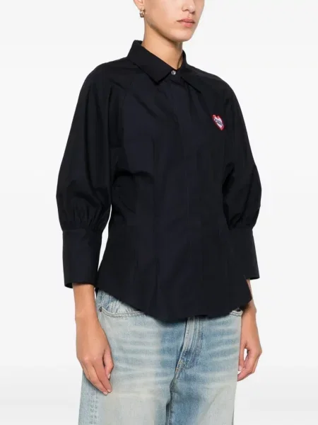 Top Pinko cu motiv cu inimi negru