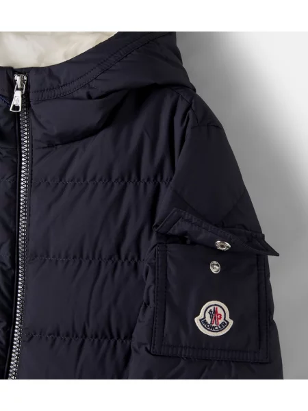 Pūkinė striukė Moncler Enfant mėlyna