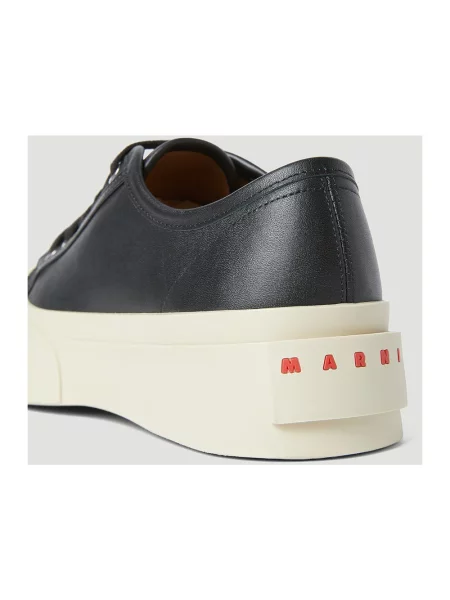 Sneakersy Marni sznurowane skórzane czarne