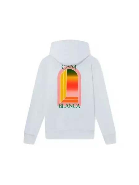 Bluza z kapturem Casablanca z kapturem gradientowa biała