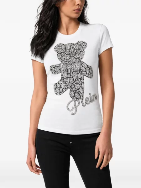 Ursuleț de pluș tricou Philipp Plein alb