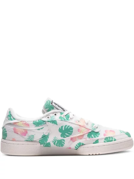 Sneakersy Reebok Club C 85 w kwiatki z nadrukiem białe