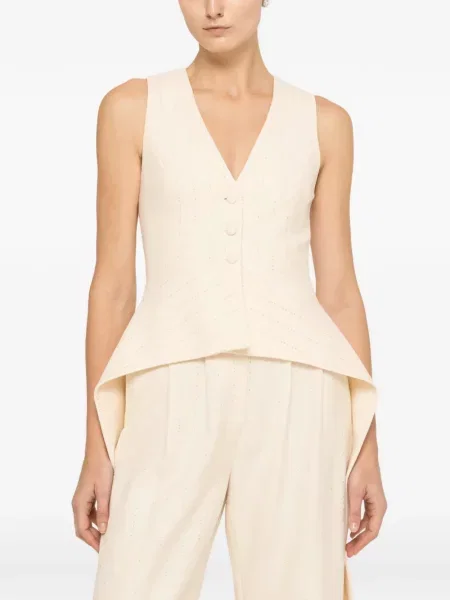 Vestă Nissa cu paiete alb