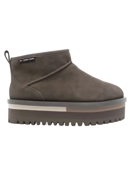 Botki Tommy Jeans zamszowe na platformie szare