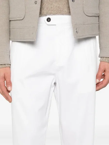 Pantaloni Eleventy plisate alb