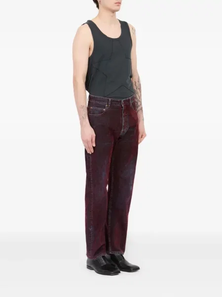 Blugi Mm6 Maison Margiela cu 5 buzunare roșu